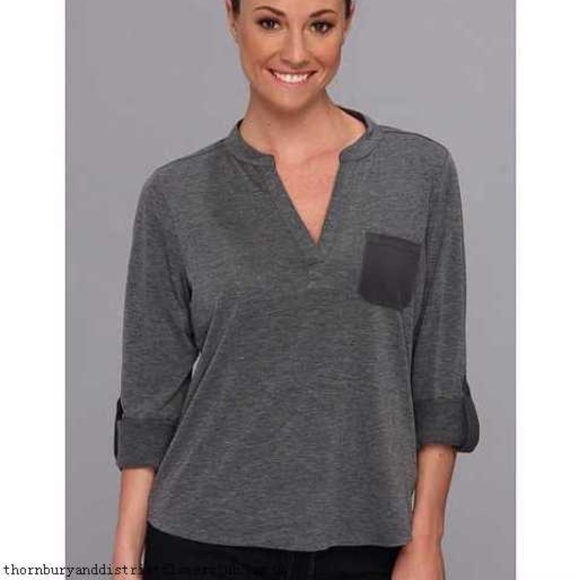 Prana Tops - 🌸🌸Prana Grey Size S Vneck Shirt